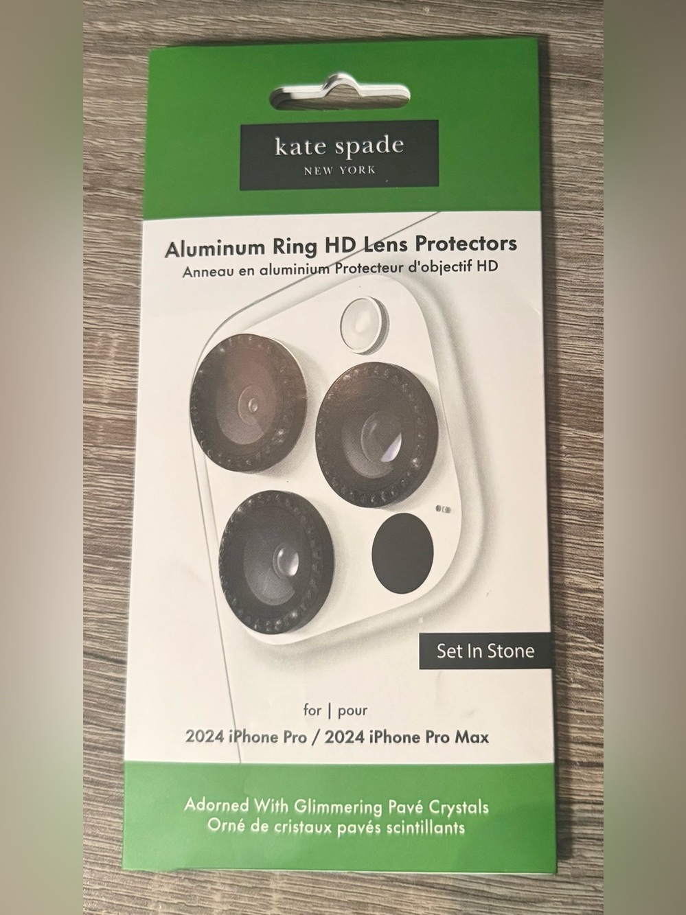 Kate Spade New York iPhone 15/16 pro/pro max Crystal camera lens protectors, NWT